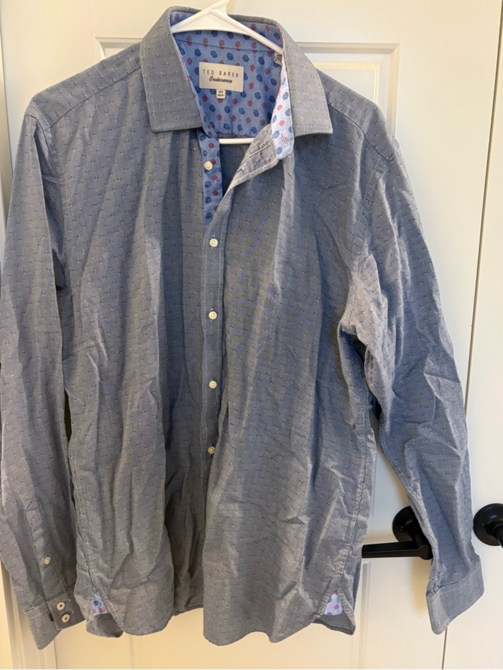 Ted Baker Light Blue Microdot Button-Down Shirt 16.5 36/37
